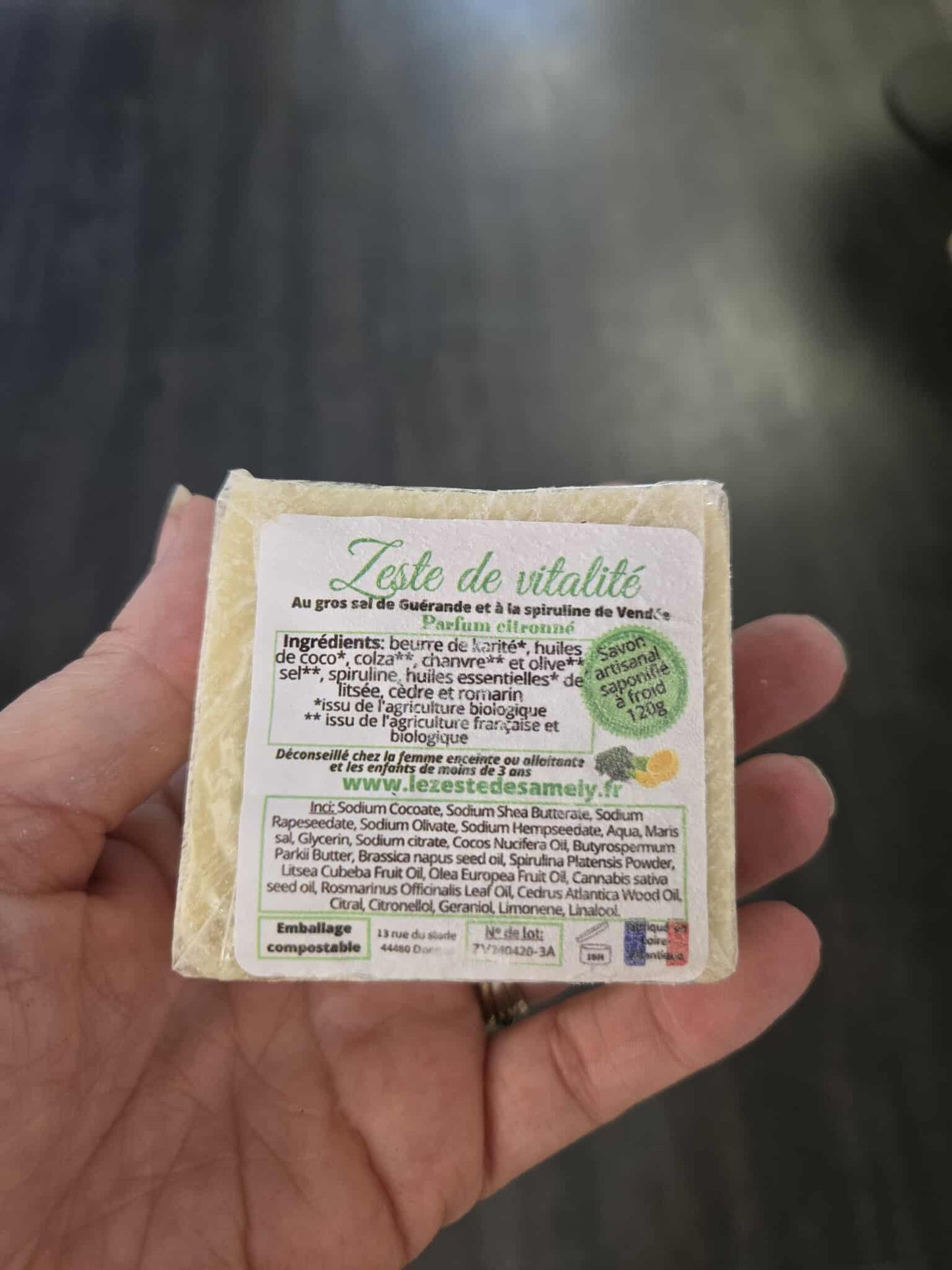 Savon zeste de vitalité
