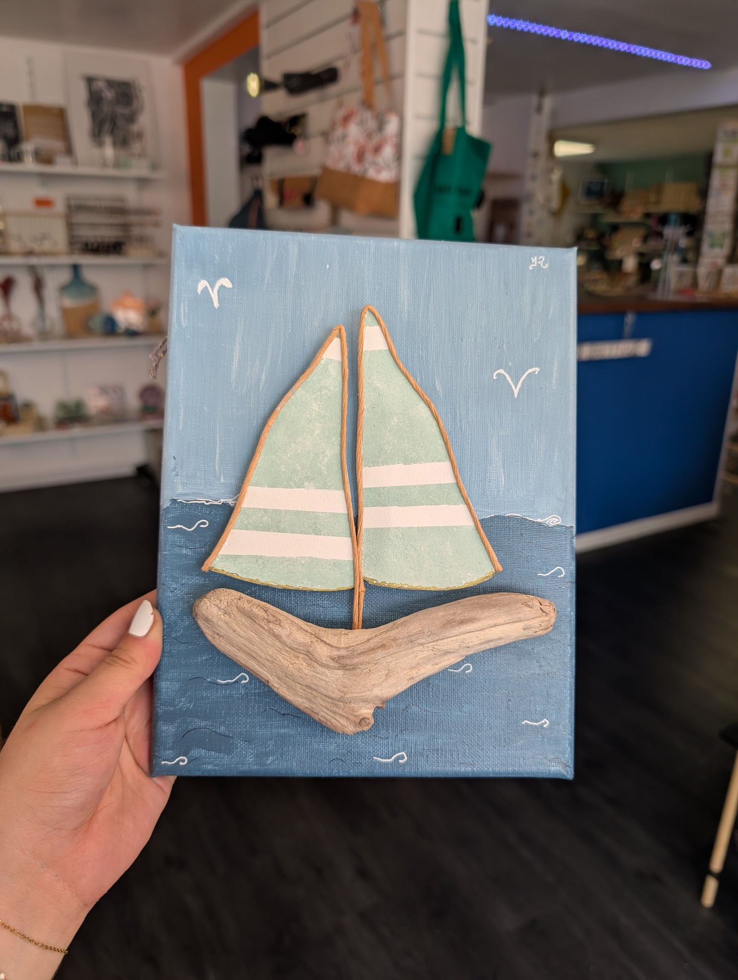 Bateau sur toile
