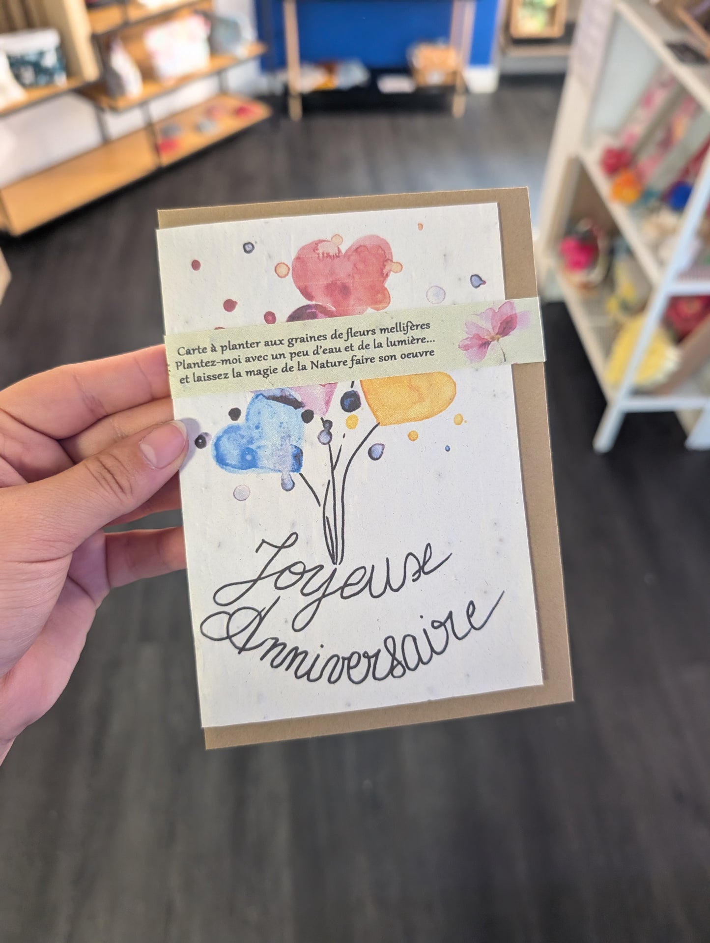 Carte à planter "Joyeux anniversaire"