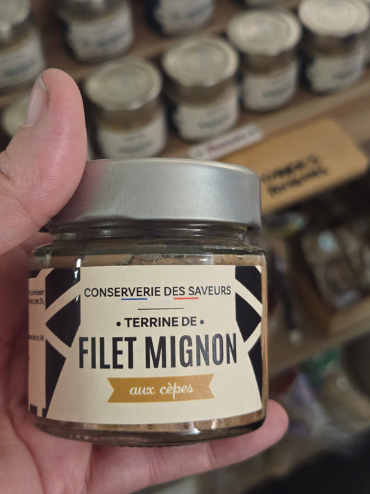Terrine filet mignon aux cèpes