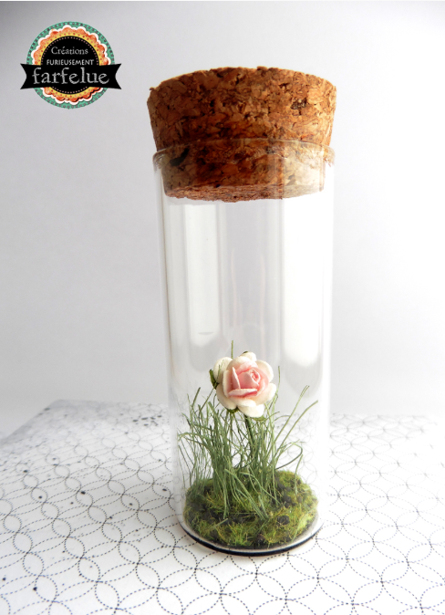 Tube éprouvette - Rose sauvage