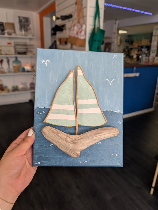 Bateau sur toile