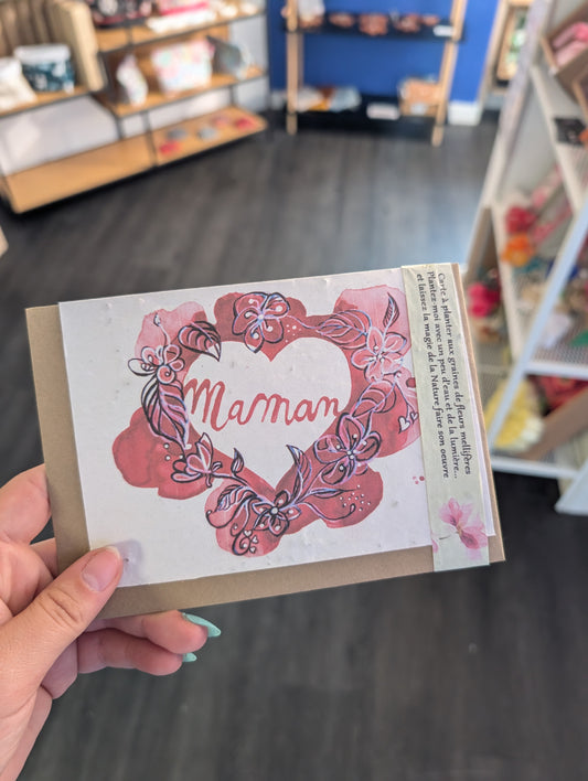 Carte à planter "Maman"