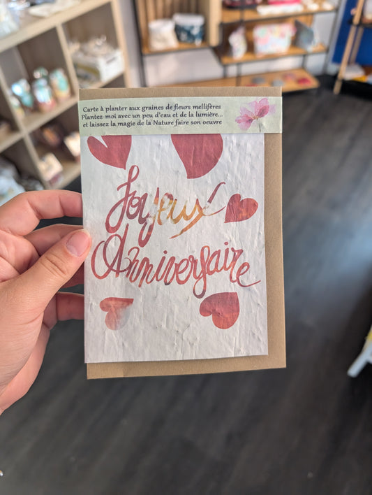 Carte à planter "Joyeux anniversaire"