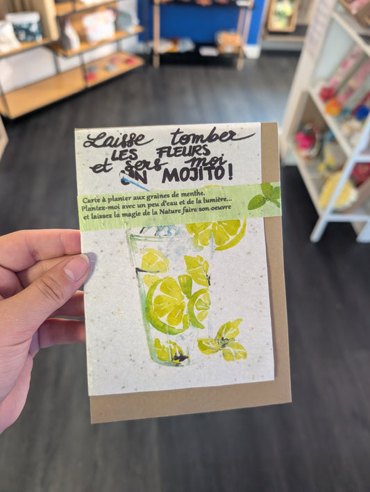 Carte à planter "Mojito"