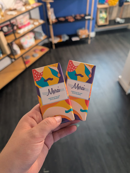 Tablette de chocolat "merci"