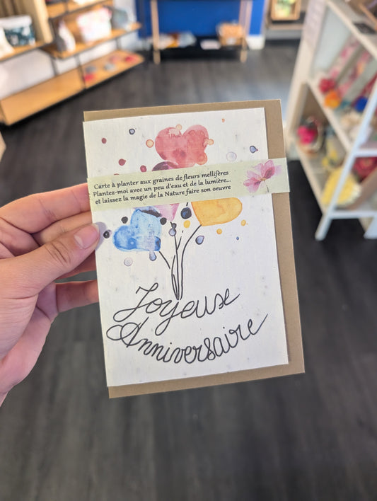 Carte à planter "Joyeux anniversaire"